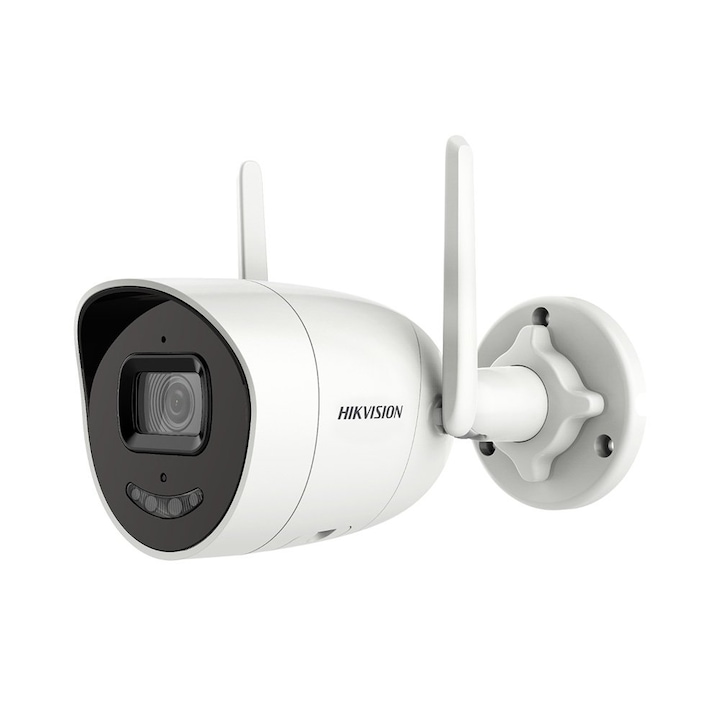 Външна Wi-Fi IP камера за наблюдение ColorVu AcuSense Hikvision DS-2CV2027G0-LDW2, 2 MP, 2.8 мм, слот за карта, бяла светлина 30 м