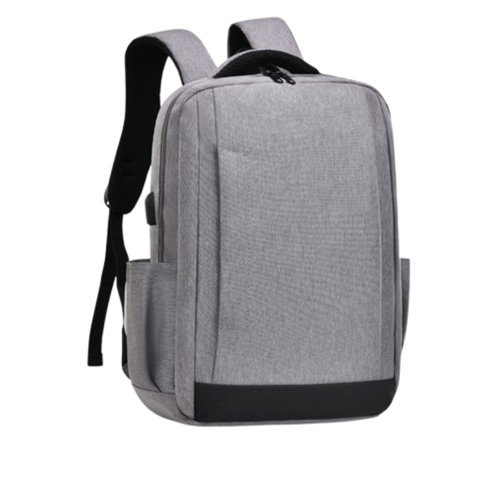 15,6-инчова 17-инчова раница за лаптоп с USB порт Водоустойчива 42x29x12cm светлосив меланж