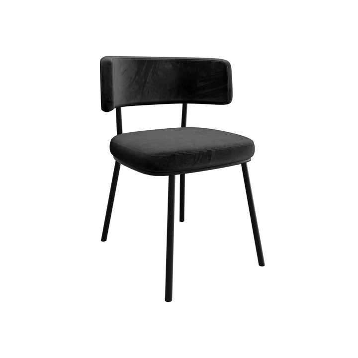 Scaun Serossa, MIRJAN24, negru, 58x75x57 cm