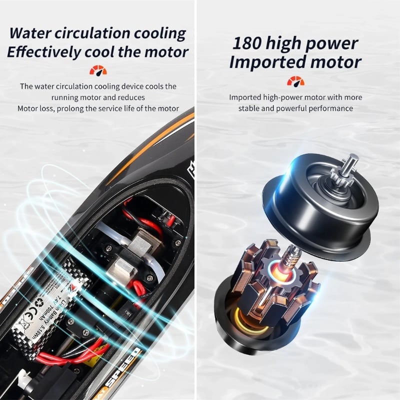 2 In 1 RC Racing Boat Radio Remote Controlled Bait... - Grandado - Foto 9