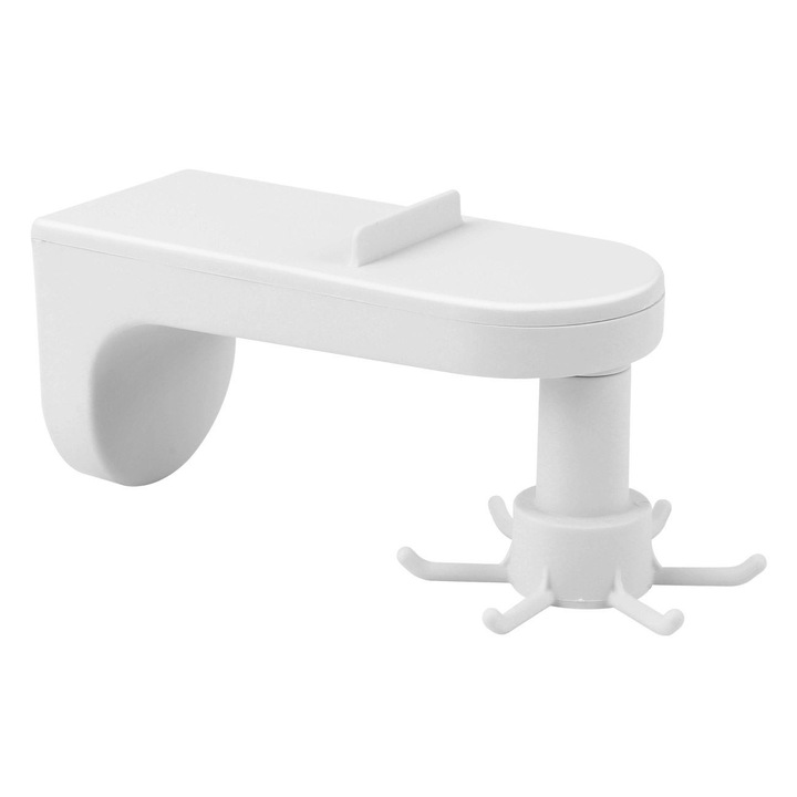 Antbro® Főző- és sütőeszköz tartó, 8 férőhelyes, forgatható fejjel és vágódeszka ütközővel, fehér, műanyag, 17 x 7 x 8.5 cm