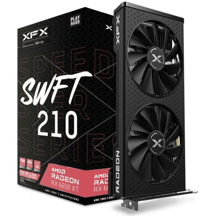 Placa video XFX SPEEDSTER SWFT210 RADEON RX 6650 XT CORE Gaming, 8GB GDDR6, 128-bit