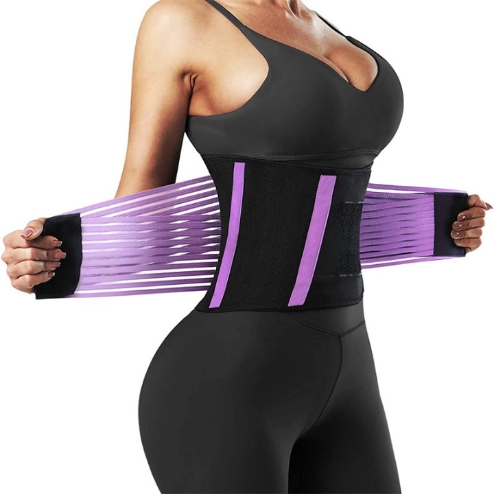 Centura de Slabit, Centura Reglabila pentru Abdomen, Recuperare Postnatala, Antrenor pentru Talie si Abdomen, Suport pentru Talie, Modelator pentru Talie, Corector de Postura, Mov, Marimea S