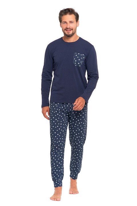 Férfi pizsama, Moraj, 5400-008, Sötétkék, Sötétkék