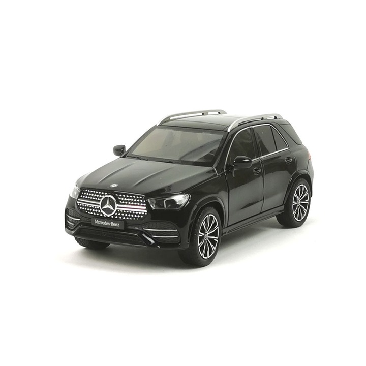 Fém Jeep Mercedes GLE SUV, 1:24, Fekete, Csomagolás nélkül