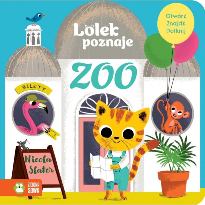 Lolek poznaje zoo, Opracowanie zbiorowe, 2024, 10 pagini, hardcover, 180x180mm