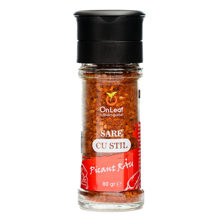 Sare cu stil *Picant RAU*, OnLeaf, cu Trinidad Scorpion, 80 gr