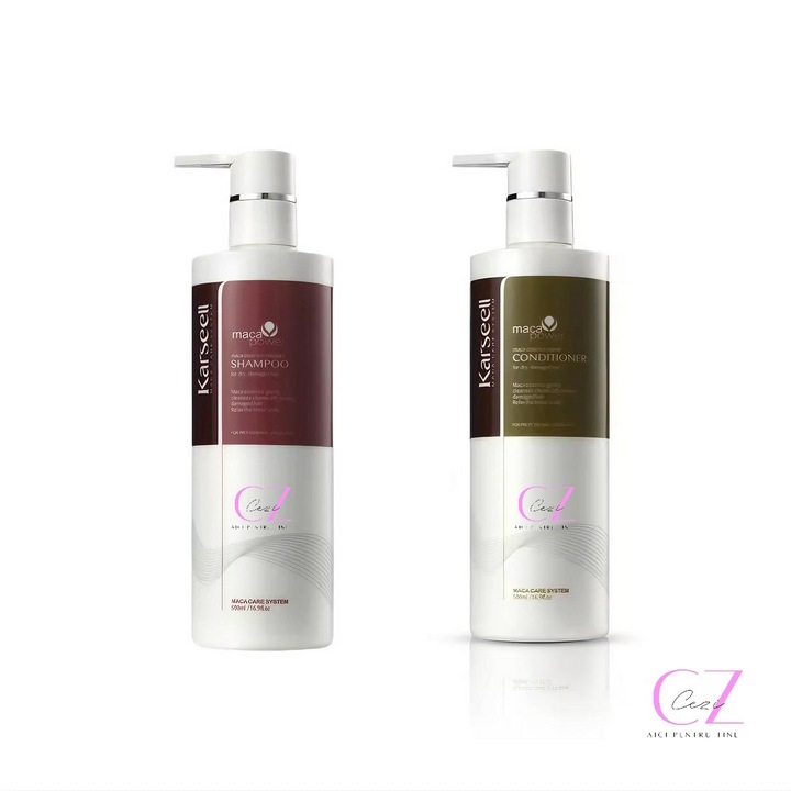 Cezi Karseell sampon és balzsam maca esszenciával, kiváló hajápolásra, minden hajtípusra, 500ml