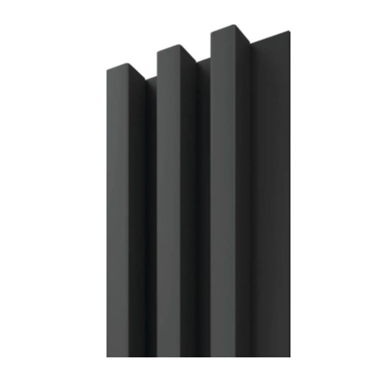 Placa Decorativa Riflaj WPC negru 159 mm latime x 2900 mm lungime x 23 mm grosime - Riflaj decorativ WpcLine Premium, WT027