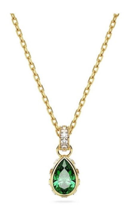 Colier Dama, Swarovski 5648751, cu design Lacrima din otel placat cu aur, 38cm