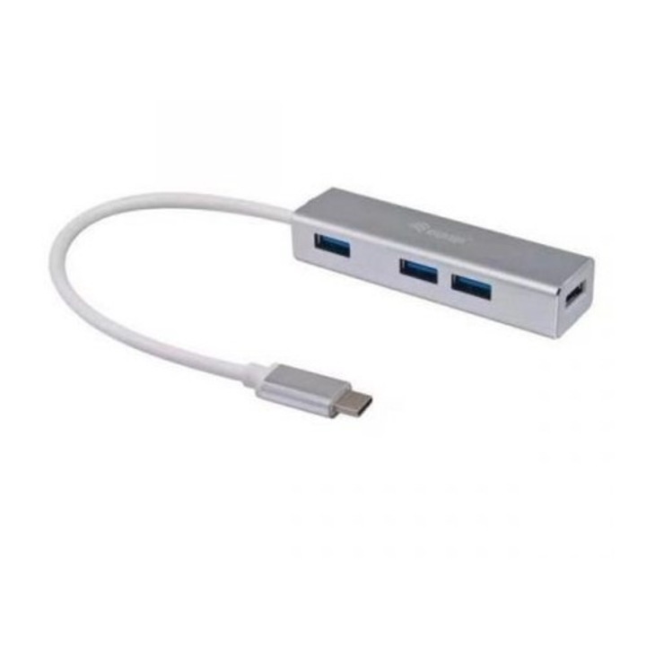 BlackBird USB Type-C HUB 4xUSB 3.0 Silver, 187963, USB Hub