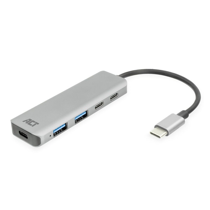 ACT AC7072 4-portos USB3.0 HUB Grey, 245480, USB Hub