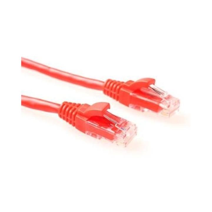 ACT CAT6 U-UTP Patch Cable 0,5m Red, 246012, Hálózati kábelek