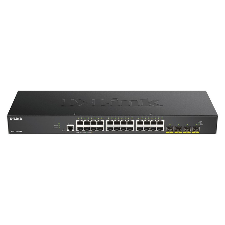 Switch D-Link DGS-1250-28X cu 28 porturi 10 Gigabit Smart Managed