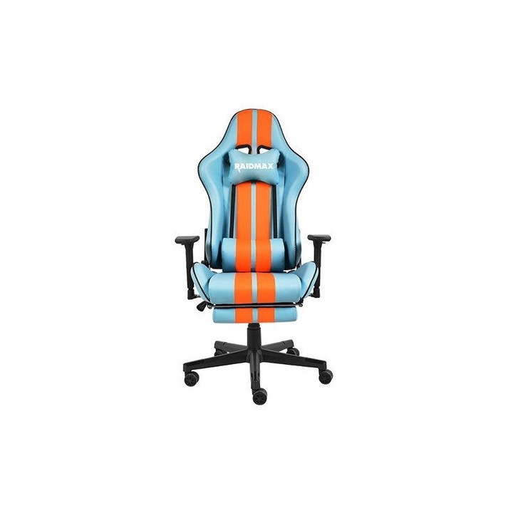 Игрален стол, RaidMax Drakon DK905 Gaming Chair Blue/Orange, 185118