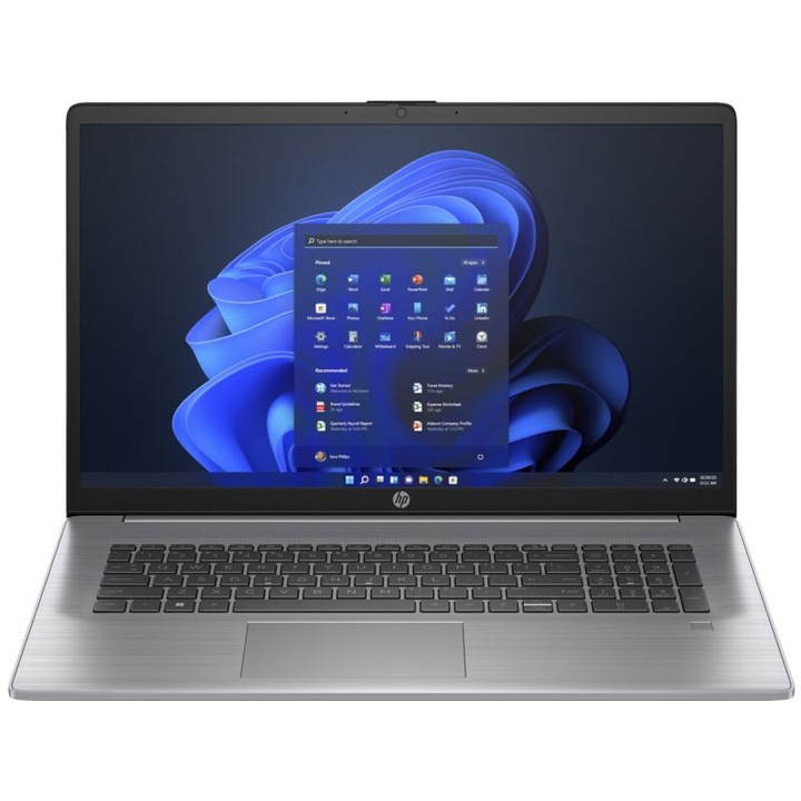 HP 470 G10 Silver 17 "3", Intel Core i5-1334U, 16GB, DDR4, Foglalat:2db, SSD 512GB, LED, Matt kijelzõ, 1920x1080, DOS, AUDIO, Intel Iris Xe Graphics, WLAN, Bluetooth, 2xUSB 3.1, 1xUSB Type-C, 2, 08Kg, WEBCAM, HDMI, Silver, 3cella, Backlight