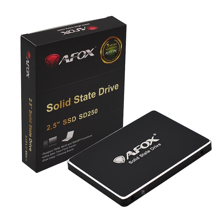 SSD 1TB AFOX 2,5" SATA III, 520MB/s írás, 560MB/s olvasás