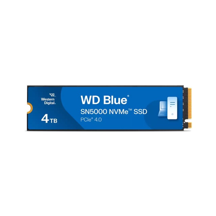 SSD 4TB, Western Digital, M.2 2280, NVMe, 5000MB/s, 5500MB/s, син
