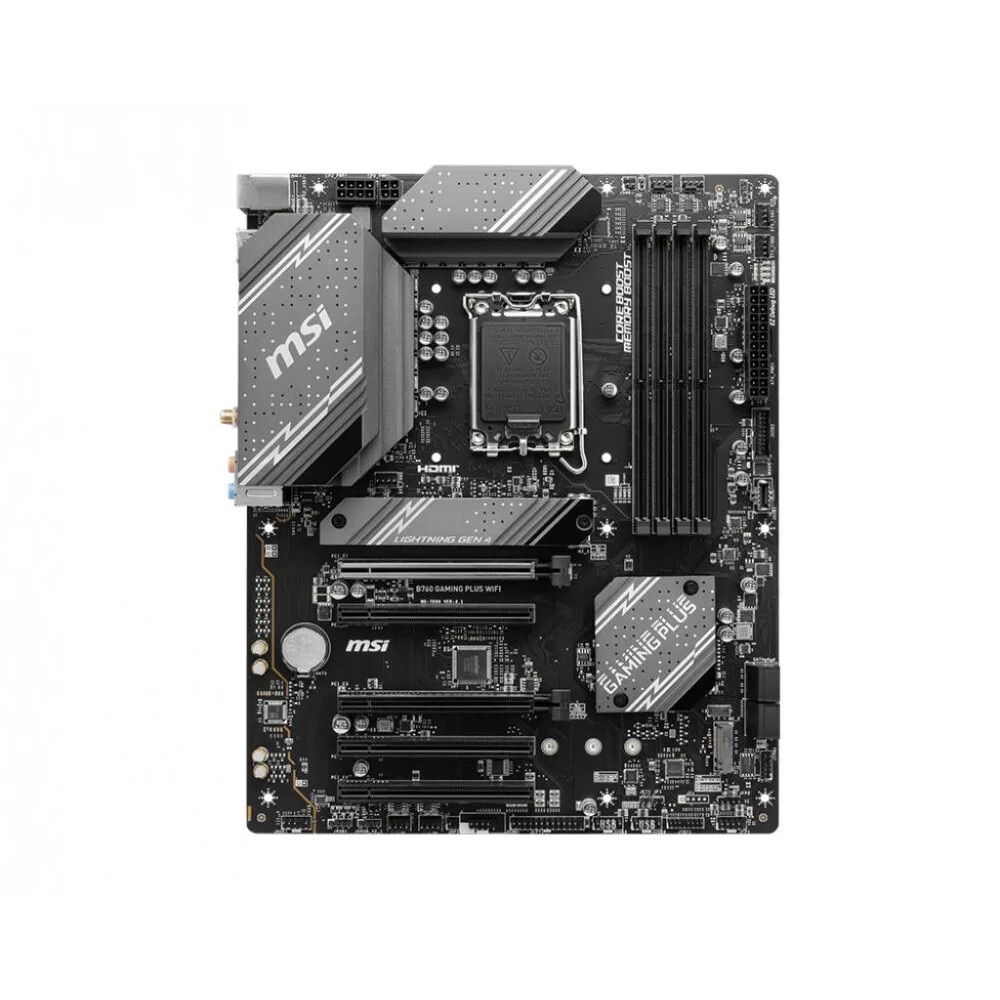 Placa de baza MSI B760 GAMING PLUS WIFI, LGA1700, 4xDDR4, 3200MHz