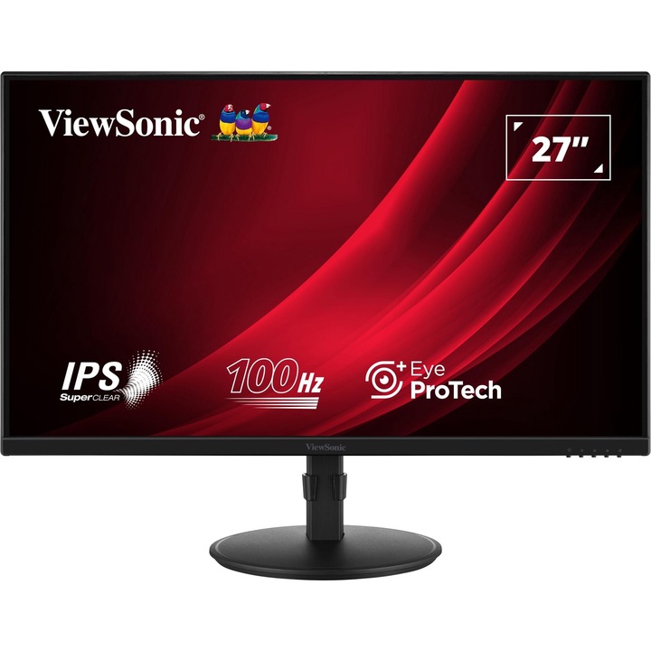 Монитор 27'' ViewSonic VA2708-HDJ, IPS, 1920 x 1080, VGA, 1 x HDMI, 1 x Audio Out, DisplayPort