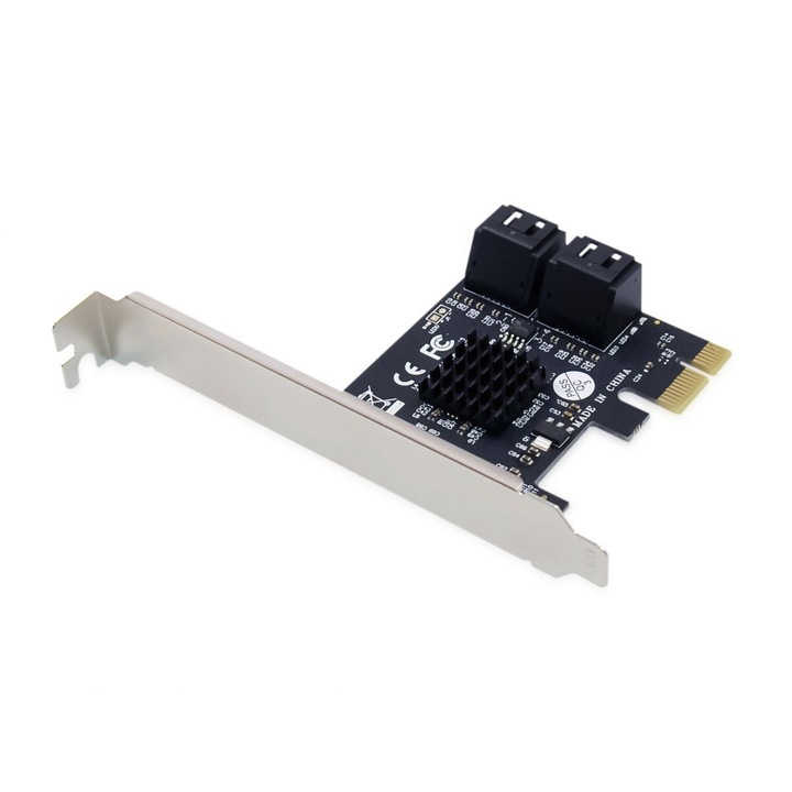 Card PCIe 4-Port SATA Conceptronic EMRICK03G, 4xSATA III, cu cabluri SATA