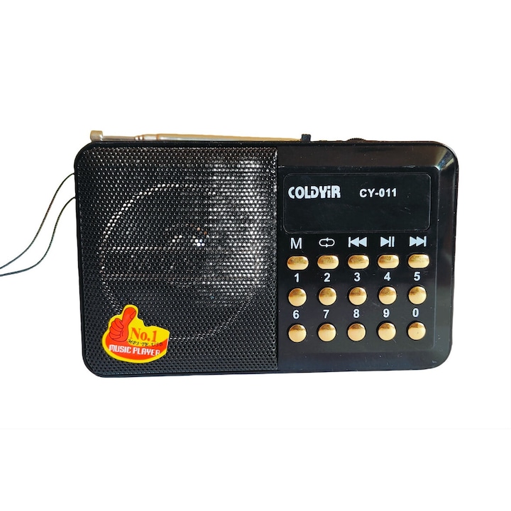 FM rádió, MP3, USB & TF, HiFi, micro SD, mini hordozható hangszóró, fekete