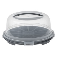 Suport din plastic antracit rotund pentru chec 33.5x14.5cm