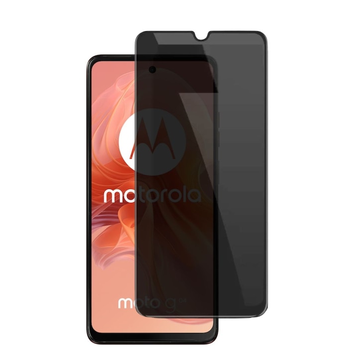 Folie sticla privacy pentru Motorola Moto G04 - Full glue