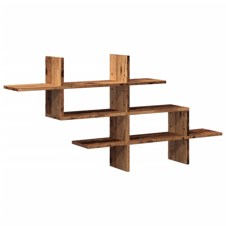 VidaXL antik fa színű szerelt fa fali polc 124,5 x 18 x 60,5 cm 6.45 kg