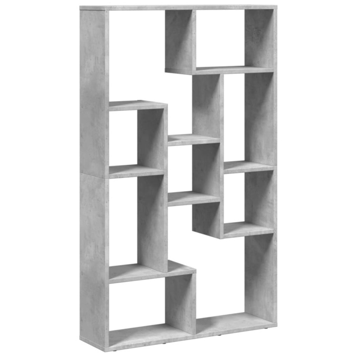 VidaXL betonszürke szerelt fa könyvespolc 72 x 20 x 120 cm 16.1 kg