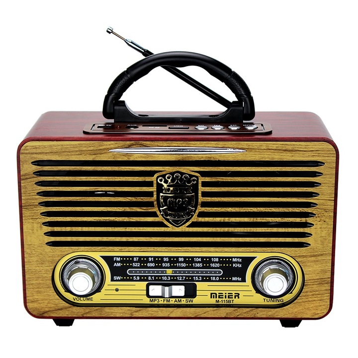 Radio, MEIER, M-115BT, Bluetooth, USB, SD, FM, Bej