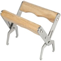 Cleste apicol de ridicat ramele din inox cu maner din lemn
