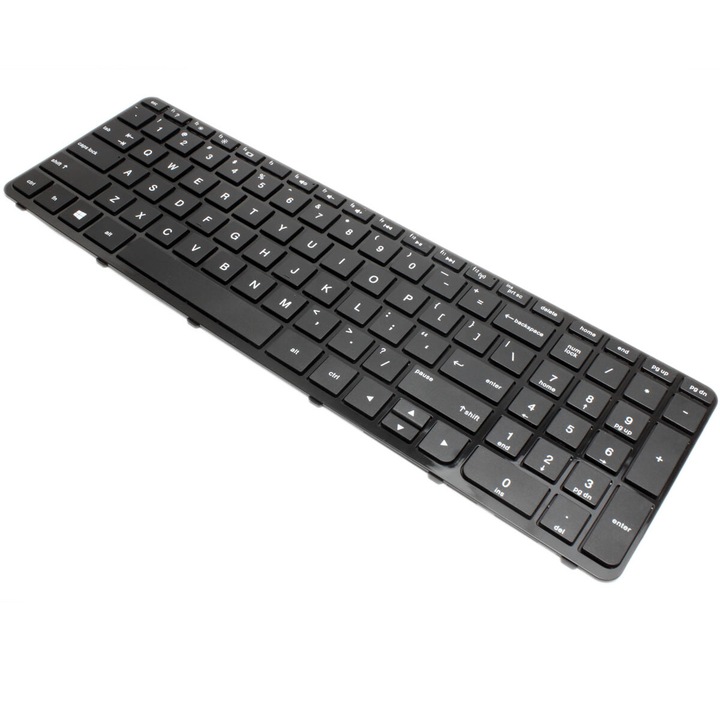 Prémium laptop billentyűzet HP Pavilion 17-e100sr 17-e102sr 17-e103sr 17-e104sr 17-e105sr kerettel, nemzetközi elrendezés, fekete