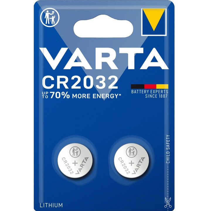 Lítium elem Varta CR 2032 3V buborékfólia 2 db