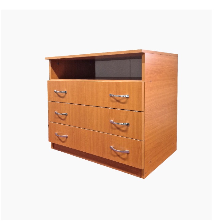 Comoda cu 3 sertare 80x80x45 cm, Culoare Cires