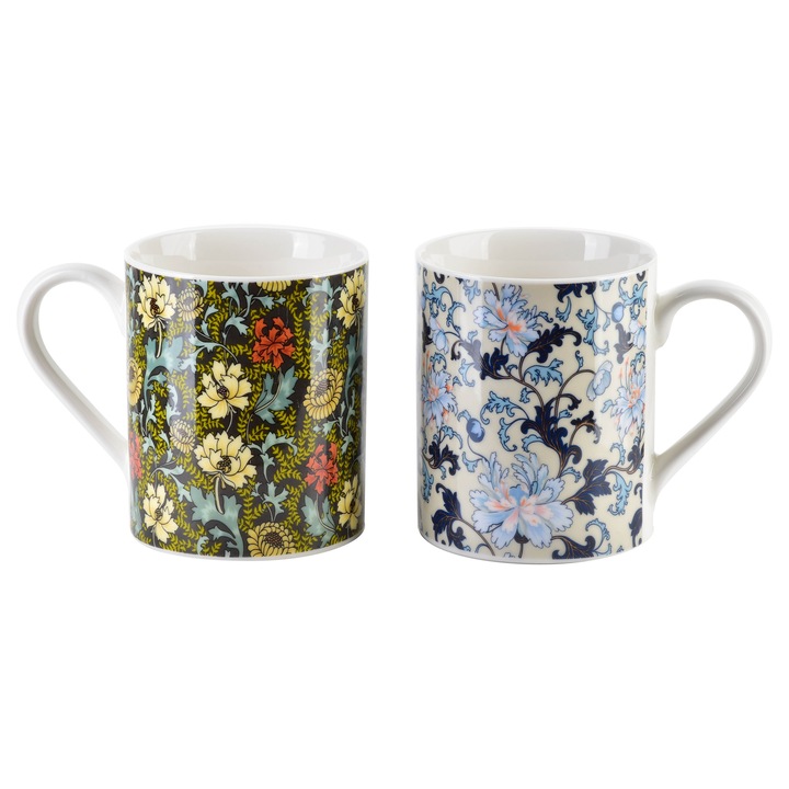 Set 2 cani Affekdesign By Mondex, 400ml, portelan, multicolor, 9.5 x 8 cm