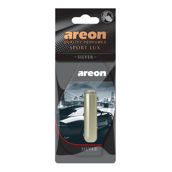 Odorizant auto, fiola, Areon Sport Lux, silver, 5 ml