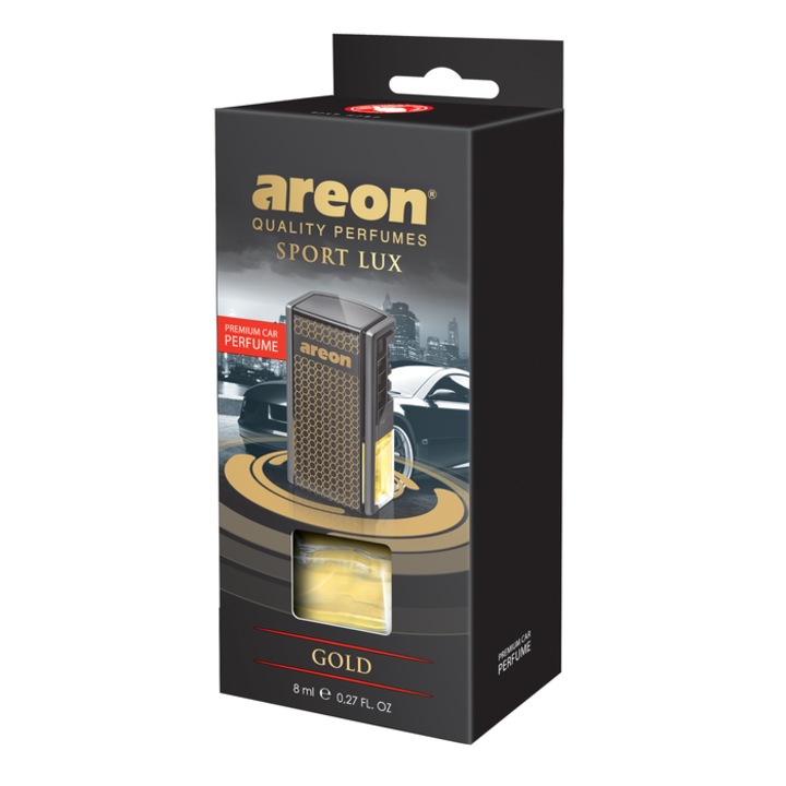 Ароматизатор за кола, течен, Areon Sport Lux, златен, 8 мл