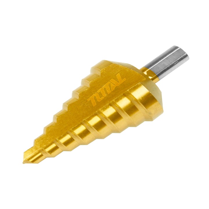 Burghiu cu dimensiuni 10-45mm, TOTAL, HSS 4341, finisaj titan