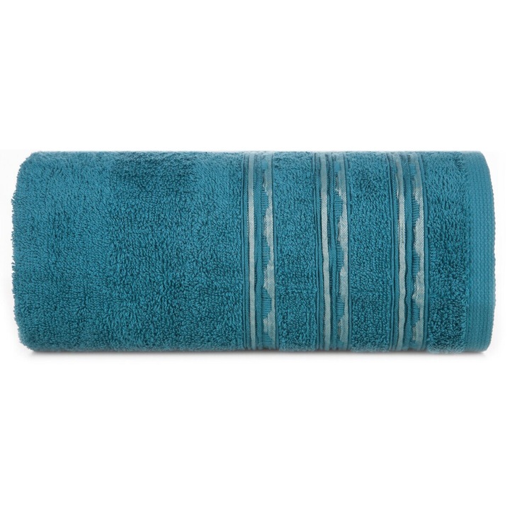 Prosop de mana Eurofirany JONAS10 50x90 cu bordura decorativa jacquard cu incretitura Verde