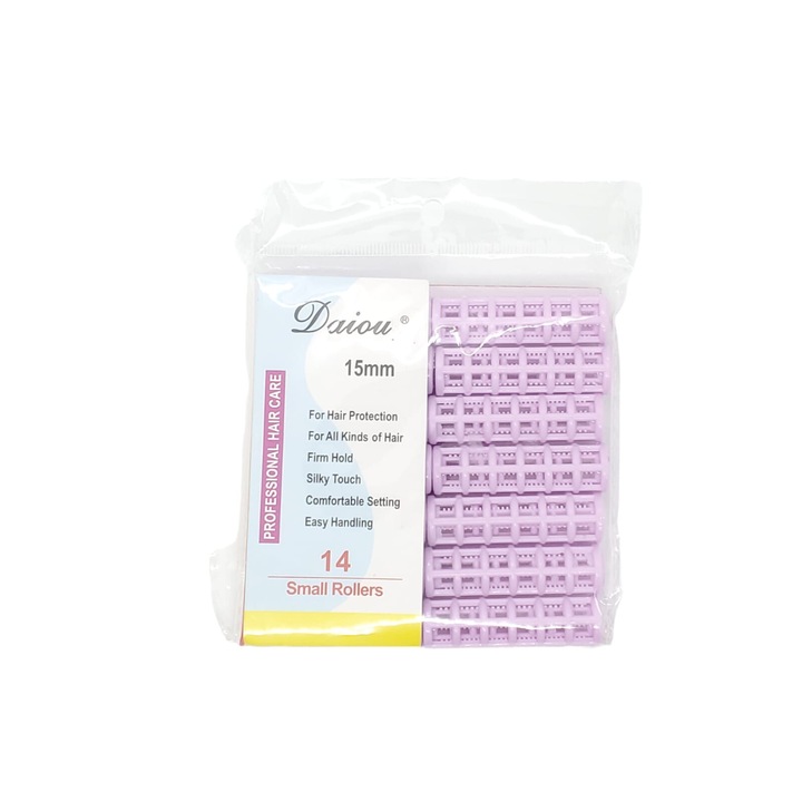 Bigudiuri Din Plastic cu Capac 14 buc./15 mm