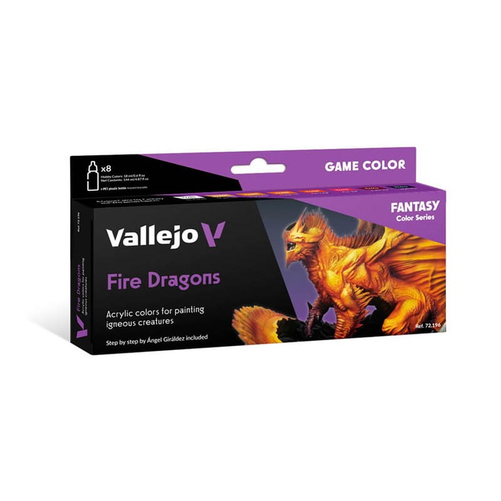 Комплект бои Vallejo 72.196 Fire Dragons, 8x18ml