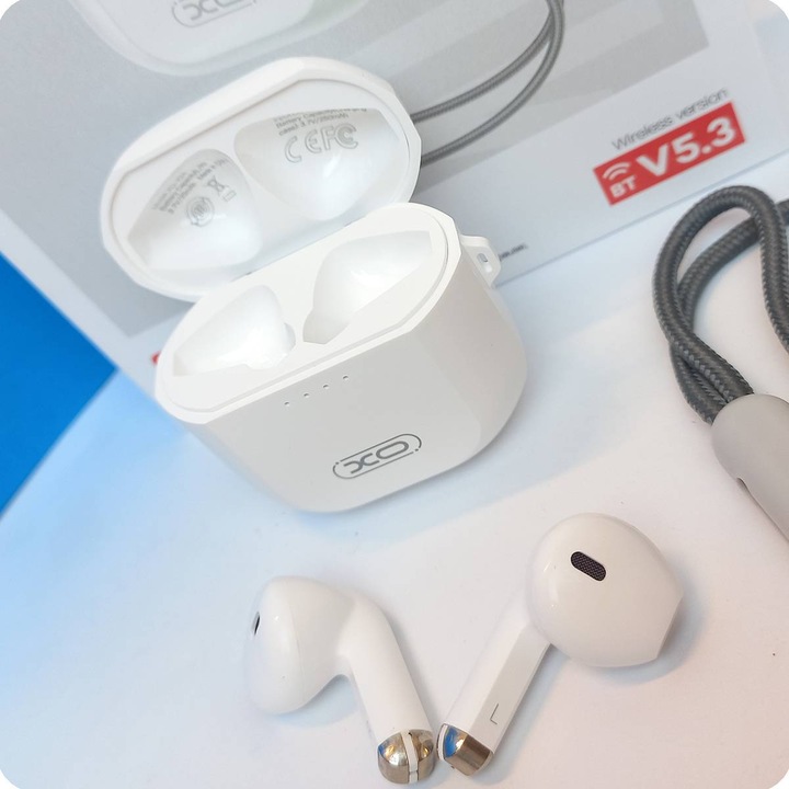 Casti fara Fir, XO-X24, BT5.3, TWS, Capacitate 300mAh, Design Ergonomic ...