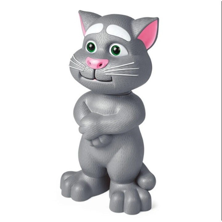Играчка Talking Tom, coshop, 20 см, различни функции, Сив