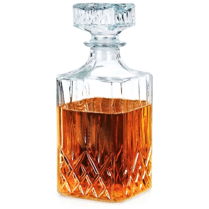 Kancsó, Vilde, Vastag üvegből, Mosogatógépben mosható, Dekoratív szabású, 9 x 9 x 23 cm, Átlátszó