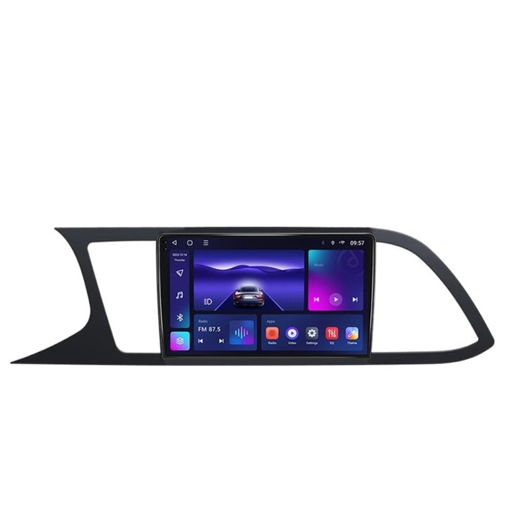 Navigatie Seat Leon 5F 2013-2020 cu ecran 2K 8-core 2+32GB Android Wireless Carplay Slot SIM 4G