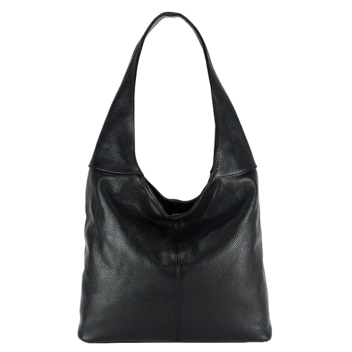 Чанта от естествена кожа 127, Черен, 27x33x12