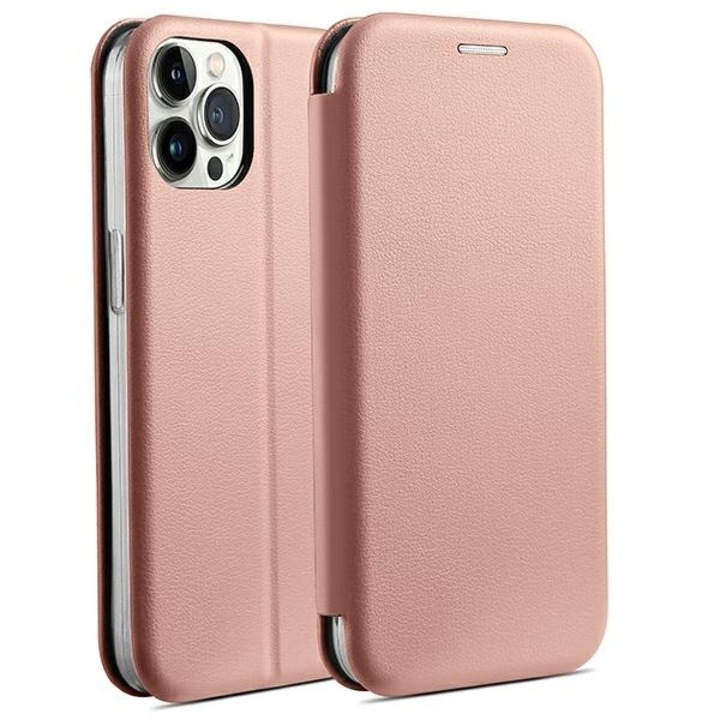 Beline Book Magnetic iPhone 15 Pro 6.1 tok iPhone 15 Pro készülékhez rózsaarany