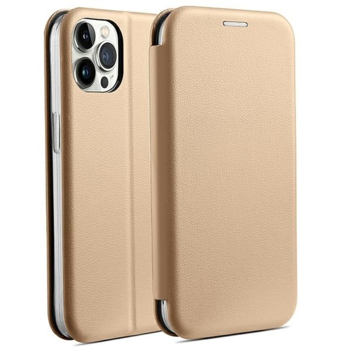 Beline Book Magnetic iPhone 15 Pro 6.1" készülékhez tok arany