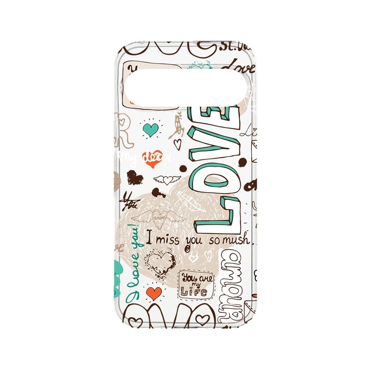 BestCase® Husa Clear Silicon 2MM, Compatibila Cu Google Pixel 9, Love, Antisoc, Protectie Camera, T 25